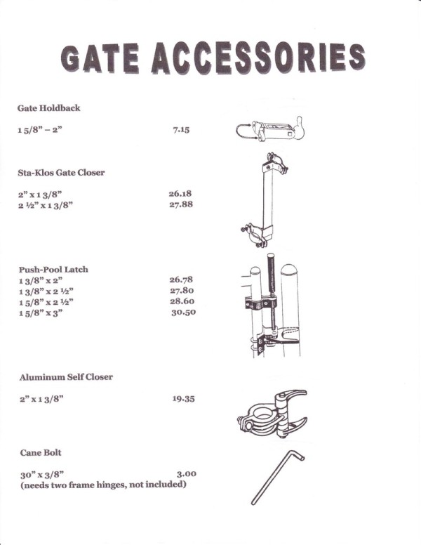 Gate Accesories